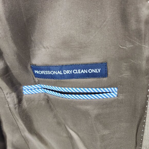 Tommy Hilfiger Mens Tan Light Brown Wool Blazer Size R38 2-Button Jacket Pockets - Picture 5 of 8